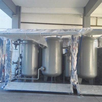 Estação de produção de gás nitrogênio com portas e isolamento