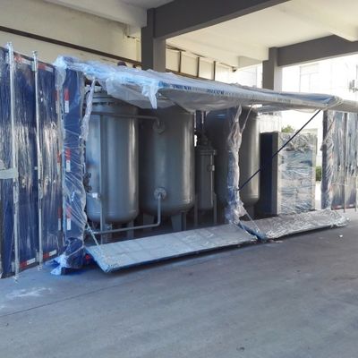 Instalação automática de geração de gás de nitrogênio de 20 pés de contêiner com portas